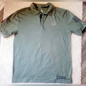 Colosseum Notre Dame Military green polo Men's Medium collage sports team